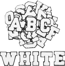 52PCS A-Z Chenille Sew on White Letter Patch Iron on Patches Embroidered Patches