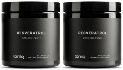 Trans Resveratrol 1000mg 98% Pure HighlyPurified Bioavailable  Resveratrol 2X60c