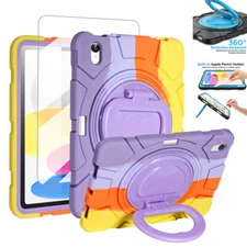 For Apple iPad A16/iPad 10th Gen Case Heavy Duty Shockproof Rotation Stand Cover