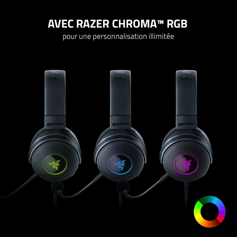 Razer Kraken V3 Gaming Headset Virtual 7.1 Surround USB RGB for PC Mac PS Black - Bild 4 von 4