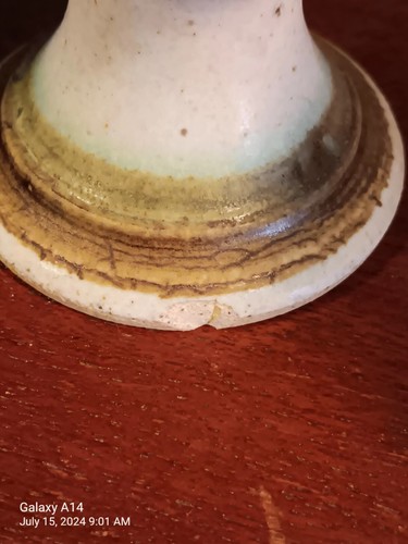 vintage studio pottery stoneware signed Chalice Goblet Collectible Gift - Picture 2 of 6