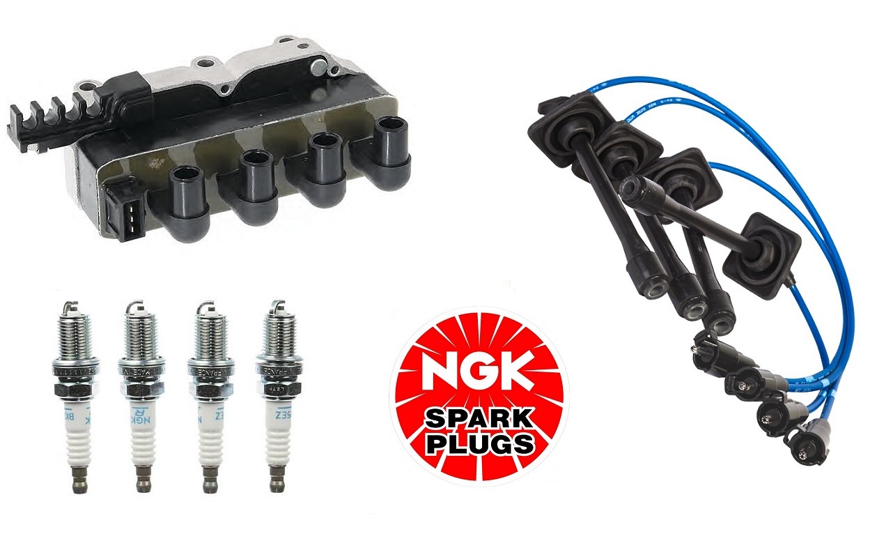 Ignition Kit Coil Spark Plug Wires Fiat Doblo 1.6 1600 Petrol Natural Power