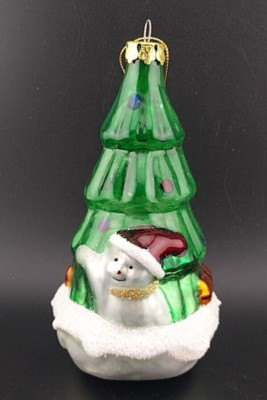 Far East Brokers Hand Blown & Painted Christmas Tree Ornament w/Case -6'' - Mint!