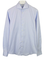 SUITSUPPLY Custom Made Extra Slim Fit Formal Shirt Men's 39L / 15 1/2L Blue