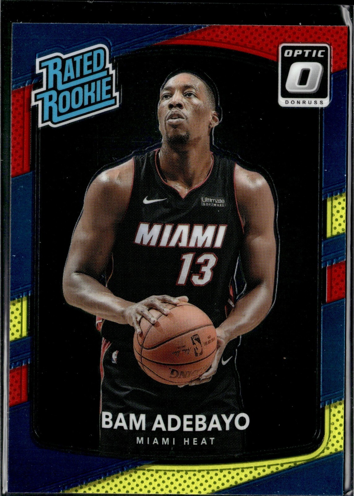 2017-18 Panini Optic RED YELLOW Rookie #187 BAM ADEBAYO Miami Heat RC B1