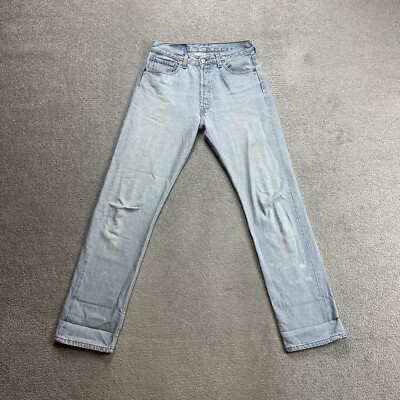 LEVIS Jeans 501 Damen Vintage Hose W30 L32 Made in USA 90er Blau Denim 9502