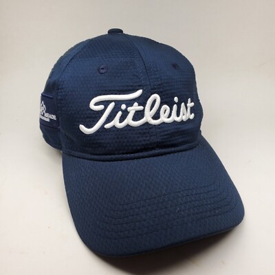 Titleist Hat Cap Mens Blue Strapback Golf Adjustable Baseball Cap