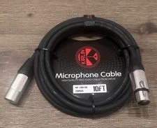 Kirlin 10ft XLR Mic Cable | 20AWG Male to Female | NEW | Fast Free Shipping!