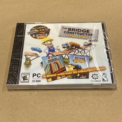 The Bridge Constructor Physics Bundle Vol. Windows 10/8/7 PC CD-Rom Game Sealed