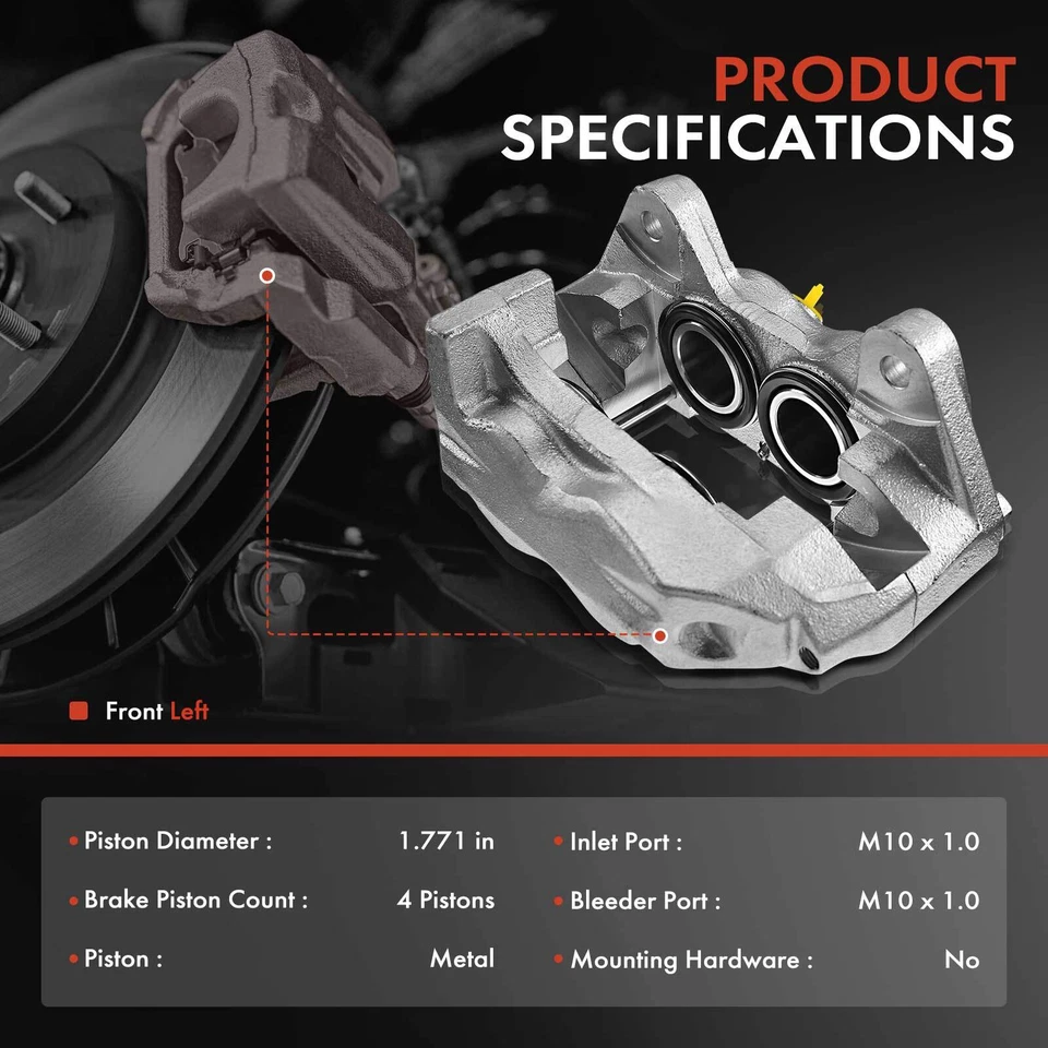 Nueva pinza de freno delantera izquierda para Toyota 4Runner 1996-2002 Tacoma 2004 tracción trasera Foto 2 de 4