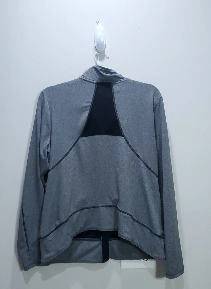 Chaqueta C9 Champion Mujer XLarge Manga Larga Cuello en V Cremallera Suéter Gris Correr Deporte Foto 2 de 4