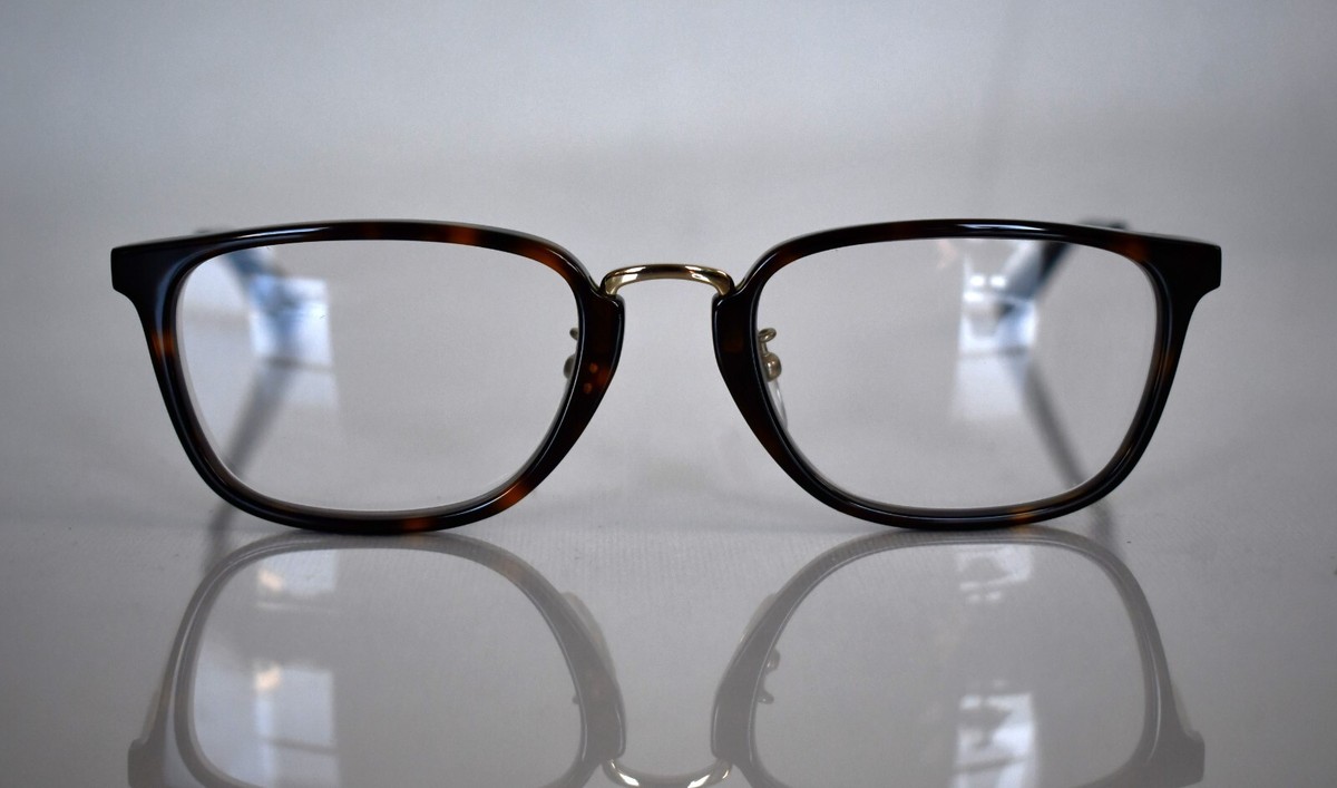 NEW GUCCI GG0324OJ Titanium Brown/Gold RECTANGLE Eyeglass Frames