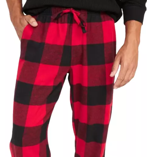 NWT: Men’s Old Navy Plaid Flannel Pajama Pants, Red/Black, Size XL