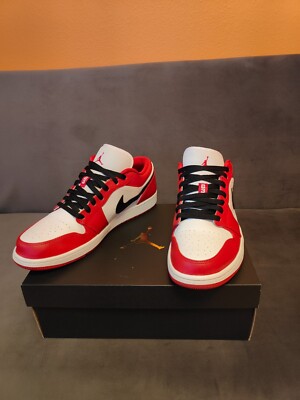 Air Jordan 1 Low Gym Red, Chicago (black swoosh) - Size 12.5