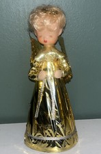 Christmas Angel MCM Cardboard Gold Foil 9" Made in Japan