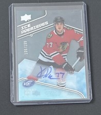 2019-20 UD Ice Premieres Kirby Dach Rookie Auto /199 #IPA-KD Chicago Blackhawks