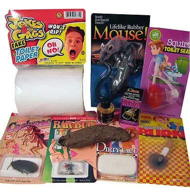 THE ONE STOP FUN SHOP TRAVEL PRANK KIT - Stink Perfume Fake Dog Poop Rubber Mouse Joke Gag Trick