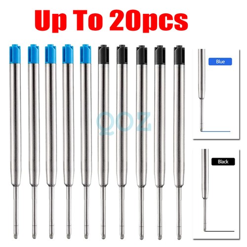 up 20x Black Blue Ink Refills 0.5mm Compatible With Parker Pen Ball