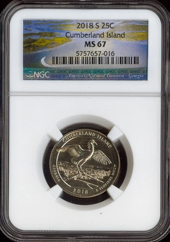 2018-S Cumberland Island Quarter NGC MS67 Quality