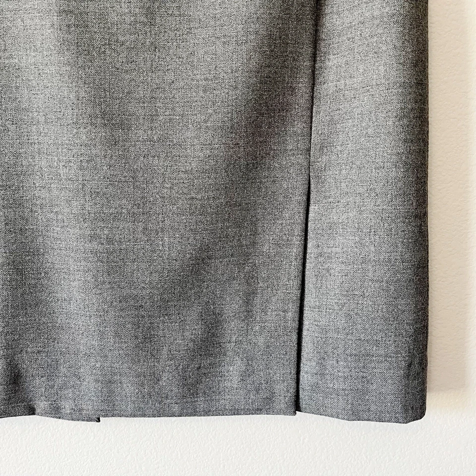 Saia lápis lã falconnable cinza claro tamanho 2 roupa de trabalho profissional - Imagem 3 de 4