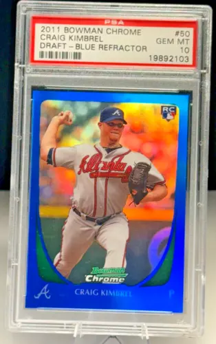 2011 Bowman Chrome Craig Kimbrel Blue Refractor /199 PSA 10 #50 POP 1