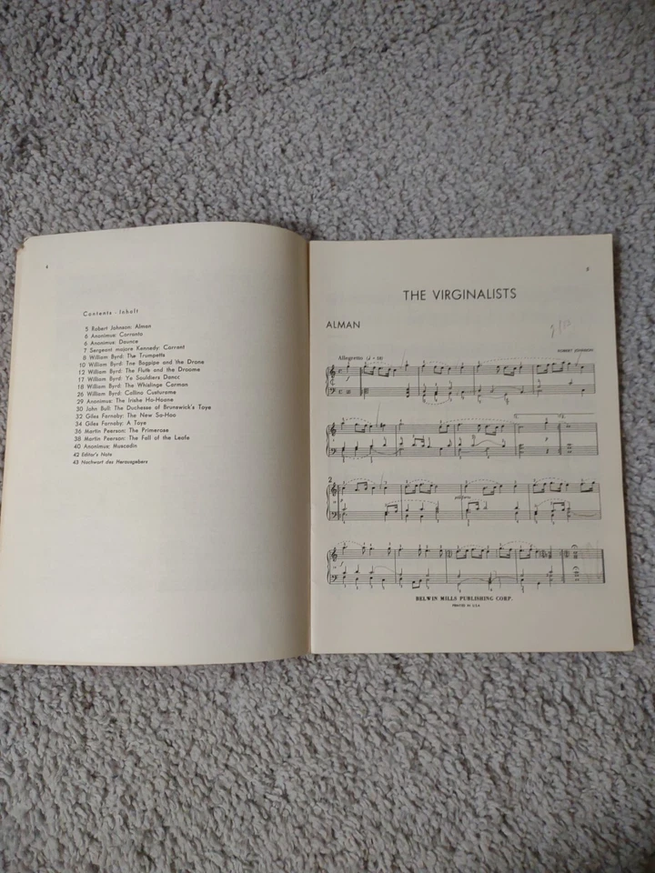 Cancionero en solitario Kalmus serie de piano virginalistas siglo XVI-XVII Foto 4 de 4