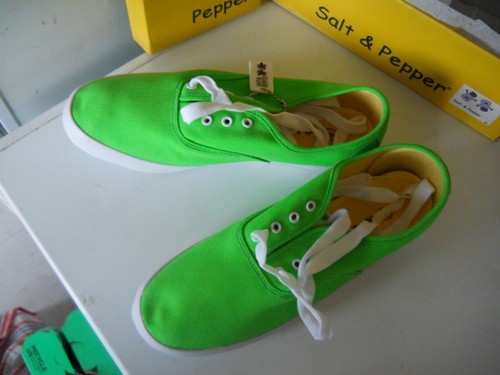 GREEN LADIES LACE-UP LOW TOP CANVAS TRAINERS SIZE 8UK - 41EU - Picture 5 of 12