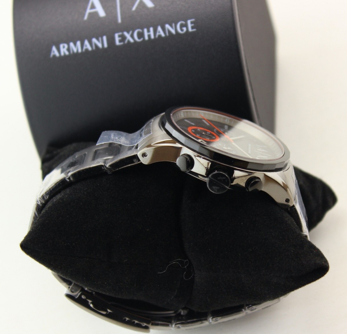 NEW AUTHENTIC ARMANI EXCHANGE GUNMETAL GREY SMOKE CHRONOGRAPH MENS 