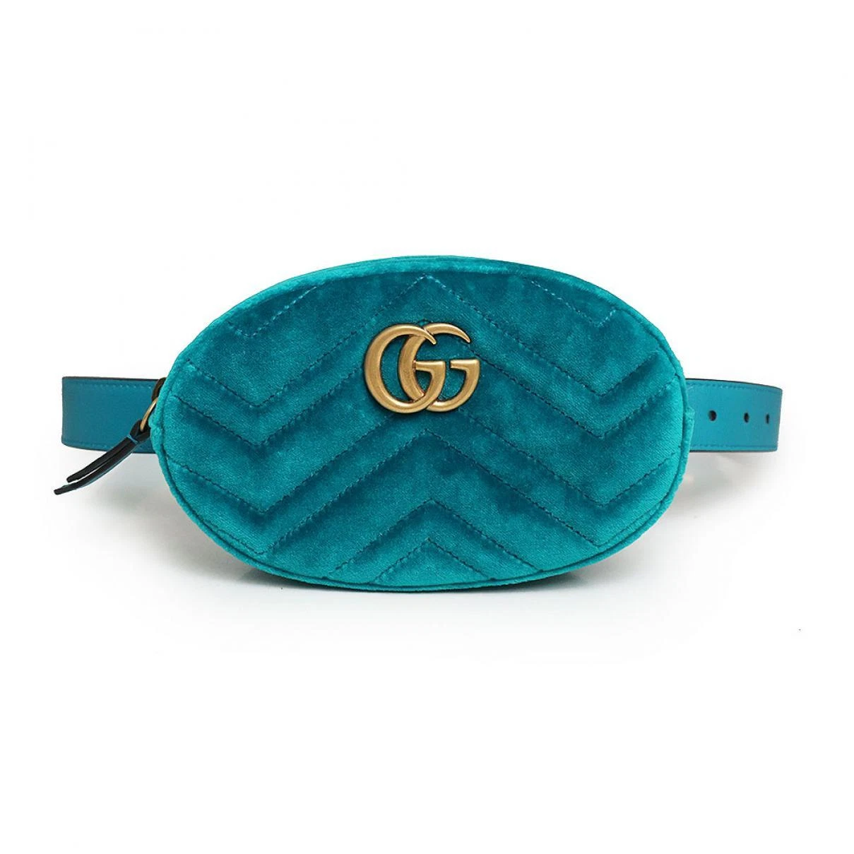 GUCCI GG Marmont ceinture corps sac matelassé velours vert 476434 #037
