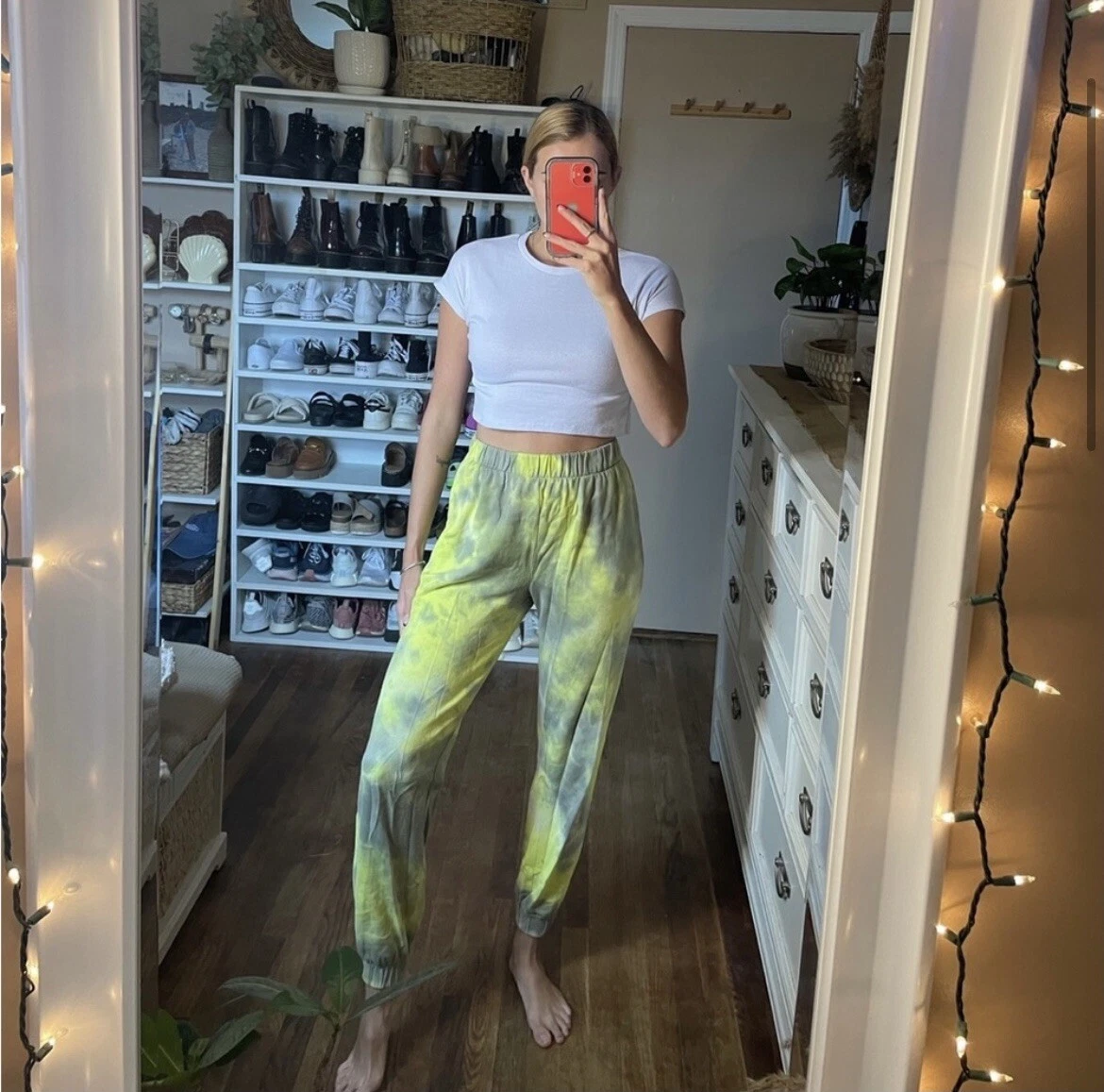 wild fable tie dye sweatpants yellow size small