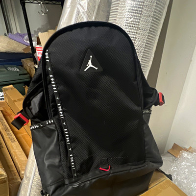 Jordan Black Backpack Zip Closure Adjustable Strap Unisex Adults Casual Travel