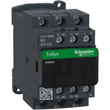 1pk SCHNEIDER ELECTRIC LC1D09BD Contactor LC1D, Non Reversing, 3P, 1NO1NC,