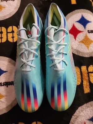 Sz 10 Men - Adidas X Speedportal.1 FG Al Rihla Blue Soccer Cleats GW8427