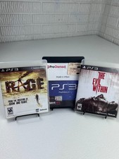 PS3 Horror Game Lot RAGE F.E.A.R. 3 The Evil Within Tested Sony PlayStation 3