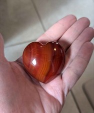 Polished Carnelian heart crystal