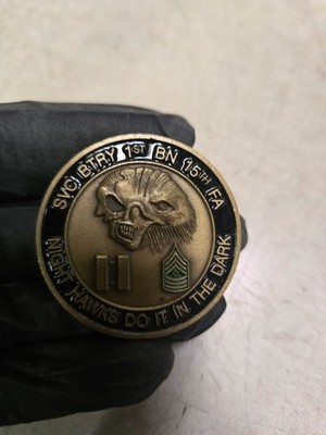 SVC BTRY 1ST BN 15TH FA Night Hawks Challenge Coin Just do it