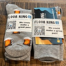2 Pair Floor King Beer Mug Long Sock New One Is Loose From Package
