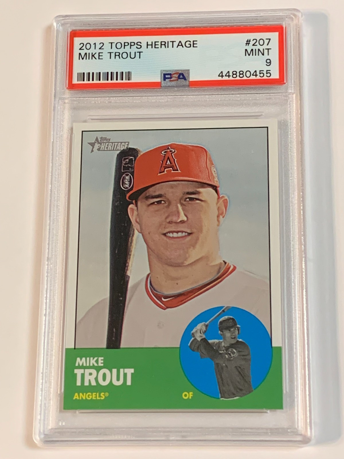 2012 Topps Heritage #207 Mike Trout  - PSA 9 (Mint)