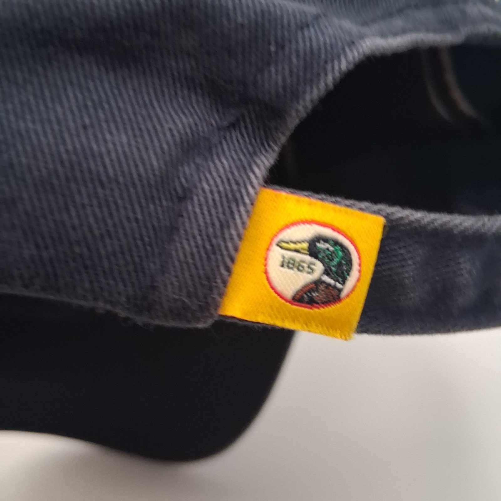 Duck Head Patch Hat Cap Strap Back Blue White Scr… - image 8