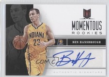 2012-13 Panini Momentum Momentous Rookies Auto Ben Hansbrough #74 Auto 9ih