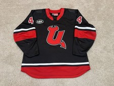 Utica Comets Devils MIV Game Worn Used AHL CCM Throwback Alt Jersey 58 Osipov