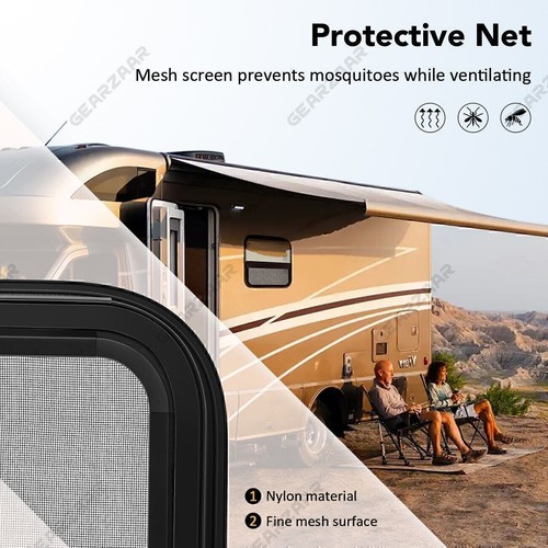 15.5" Width * 17.5" Height Vertical Slider RV Window Cargo Trailer W/ Screen US - Imagen 7 de 12