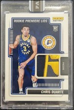 4/10 Chris Duarte 2021-22 panini instant Rookie Premiere Lids Patch card #RPL13