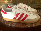 adidas Originals White/Red Low Top Lace-Up Sneaker Gum Rubber Sole — photo 1