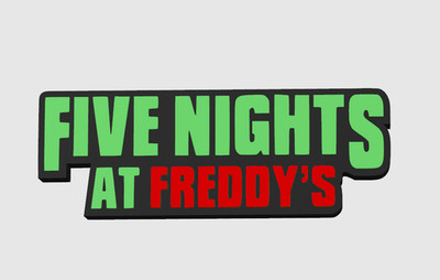 Five Nights at Freddy's 3D Logo Regal Wandbild Display Schild Deko Gaming