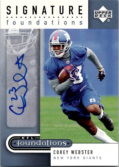 Corey Webster Upper Deck Foundations Signature Foundations #SFCO Base