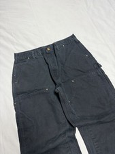 Vintage Carhartt Carpenter Double Knee Front Work Pants Black B01 BLK 34x34