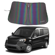Windshield Sun Shades - Compatible with Dodge RAM ProMaster Black Colourful