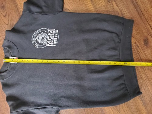Rare Vintage 90s MGM Studios Metro Goldwyn Mayer STUNT CREW Black Crewneck Medium - Bild 13 von 14