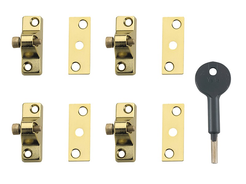 Yale Locks 8K118 Economia Blocco Finestra Electro Ottone Finitura Confezione Di